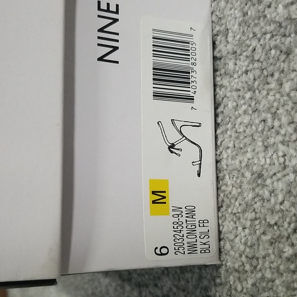 Nine West Grey Sparkling Heels Sandals 6M - Picture 8 of 10